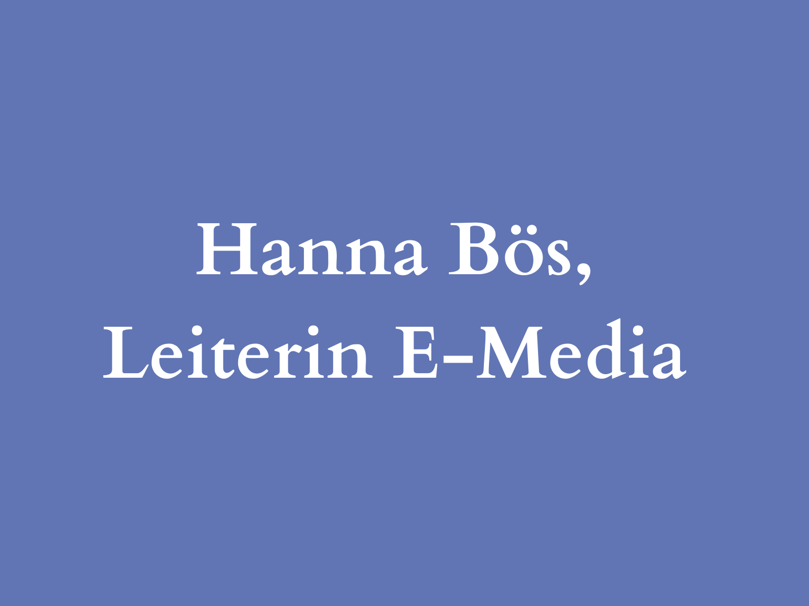 Testimonial Hanna Bös