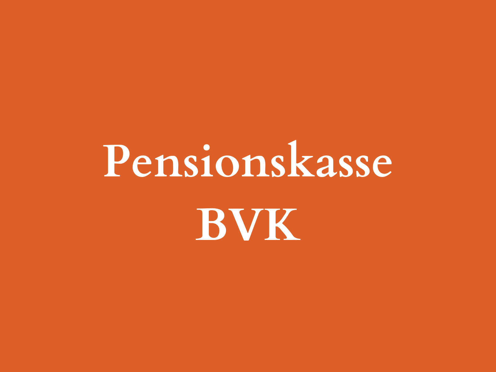 Pensionskasse BVK